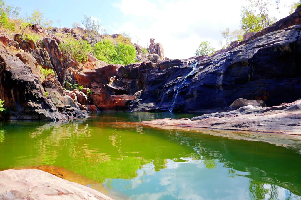 Pool,At,The,Top,Of,Gunlom,Falls,In,Kakadu,National